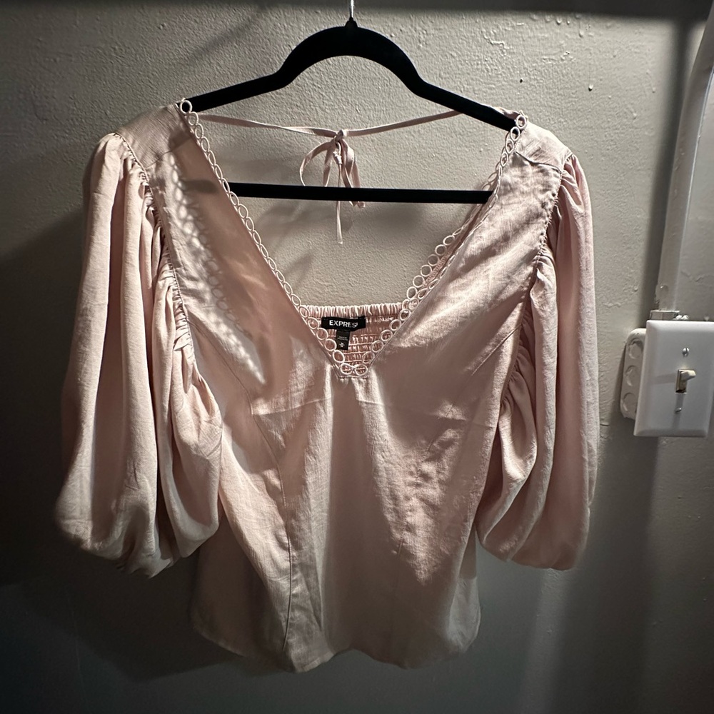 Express Women's Blouse with Puff Sleeves